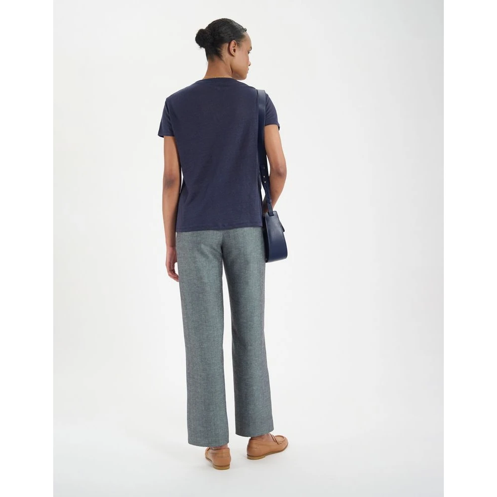 Ines De La Fressange Paris Apolline linnen T-shirt Blue Dames