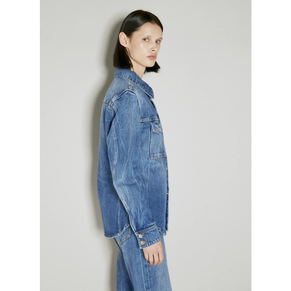 Paco Rabanne Denim Shirt met Metalen Versieringen Blue Dames
