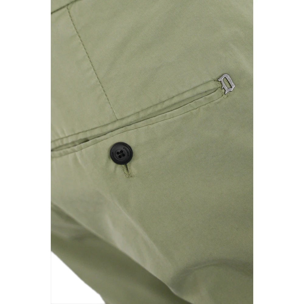 Dondup Groene Katoenen Slim Fit Broek Green Heren