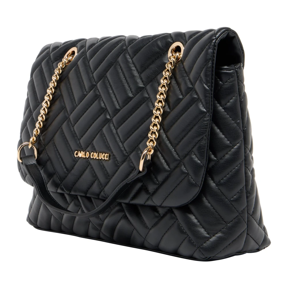carlo colucci Gestikte Handtas Fanelli Black Dames