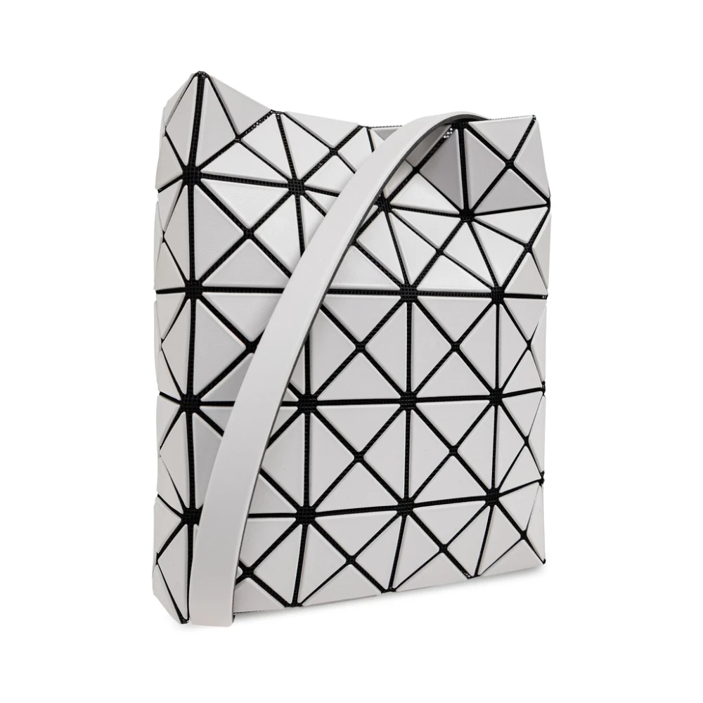 Issey Miyake Grijze Schoudertas met Magnetische Sluiting White Dames