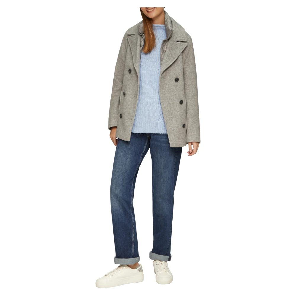 s.Oliver Alpaca Mix Relaxed Fit Sweater Blue Dames