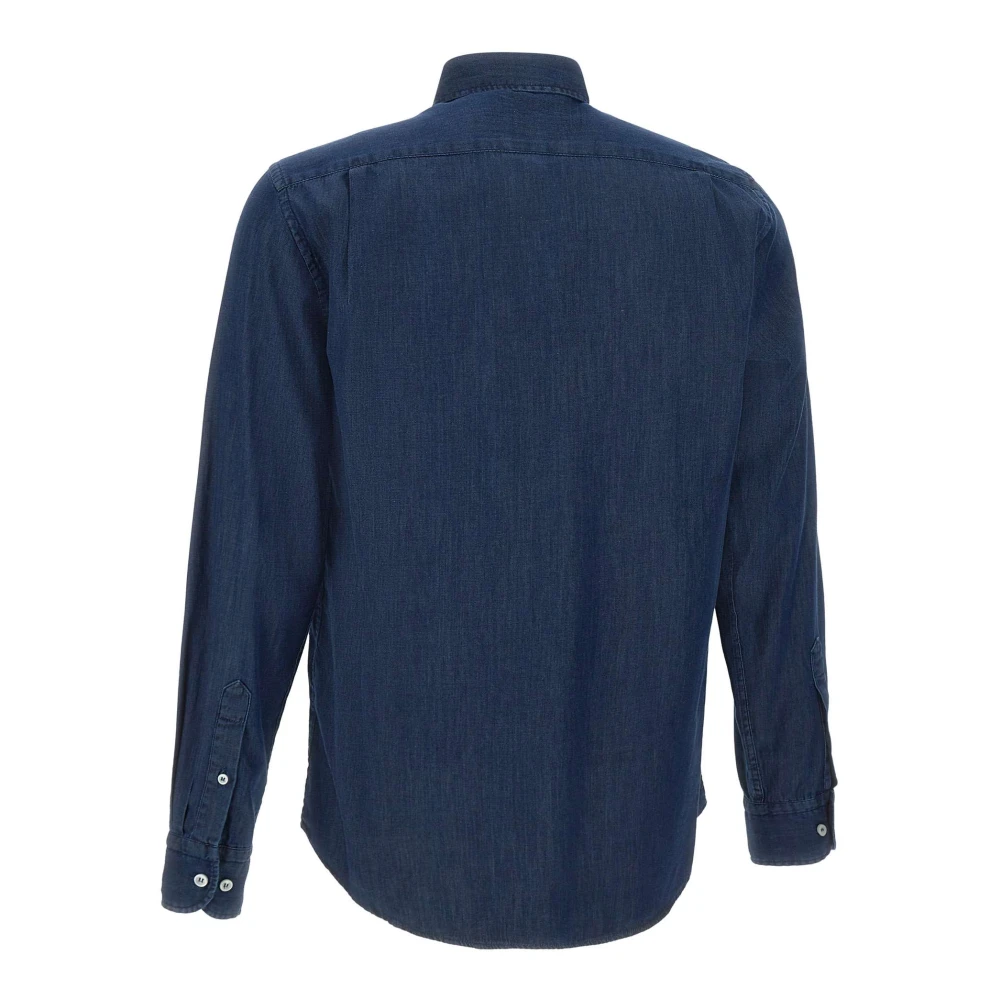 PAUL & SHARK Giza Katoen Midnight Blue Overhemd Blue Heren