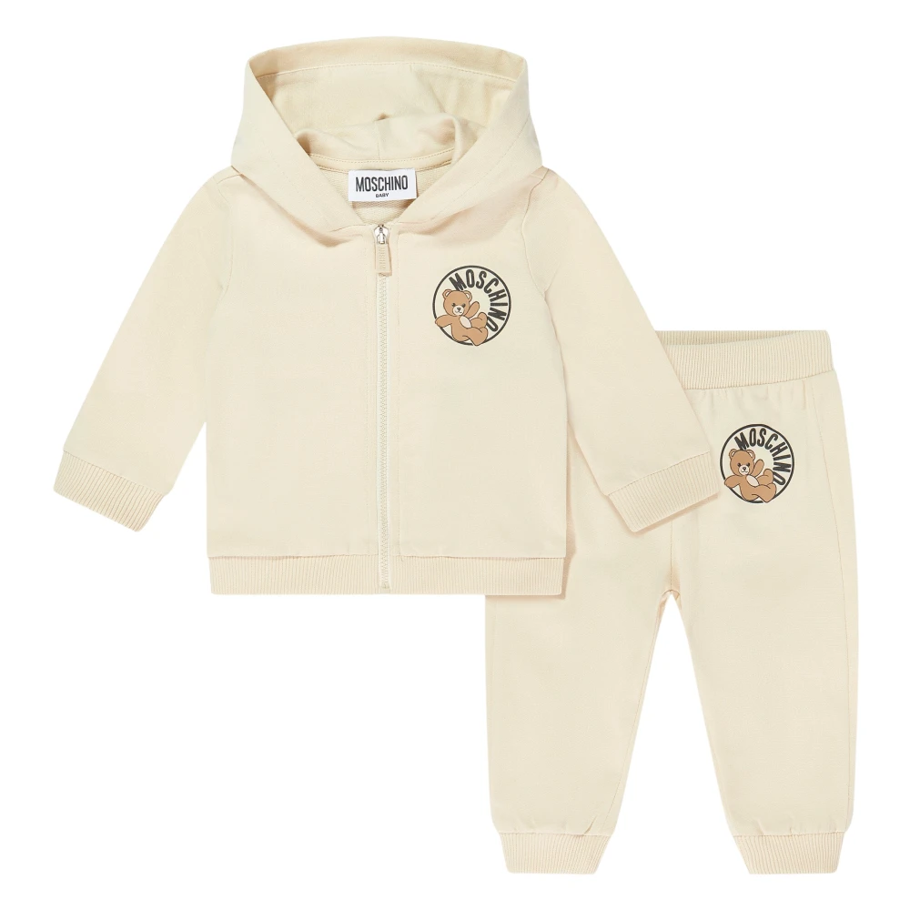 Moschino Men's Beige Teddy Bear Logo Tracksuit