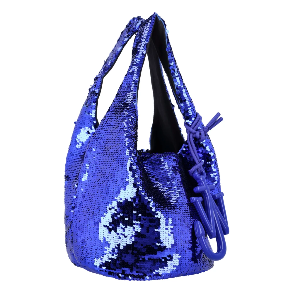 JW Anderson Sequin Mini Shopper Tas Blue Dames