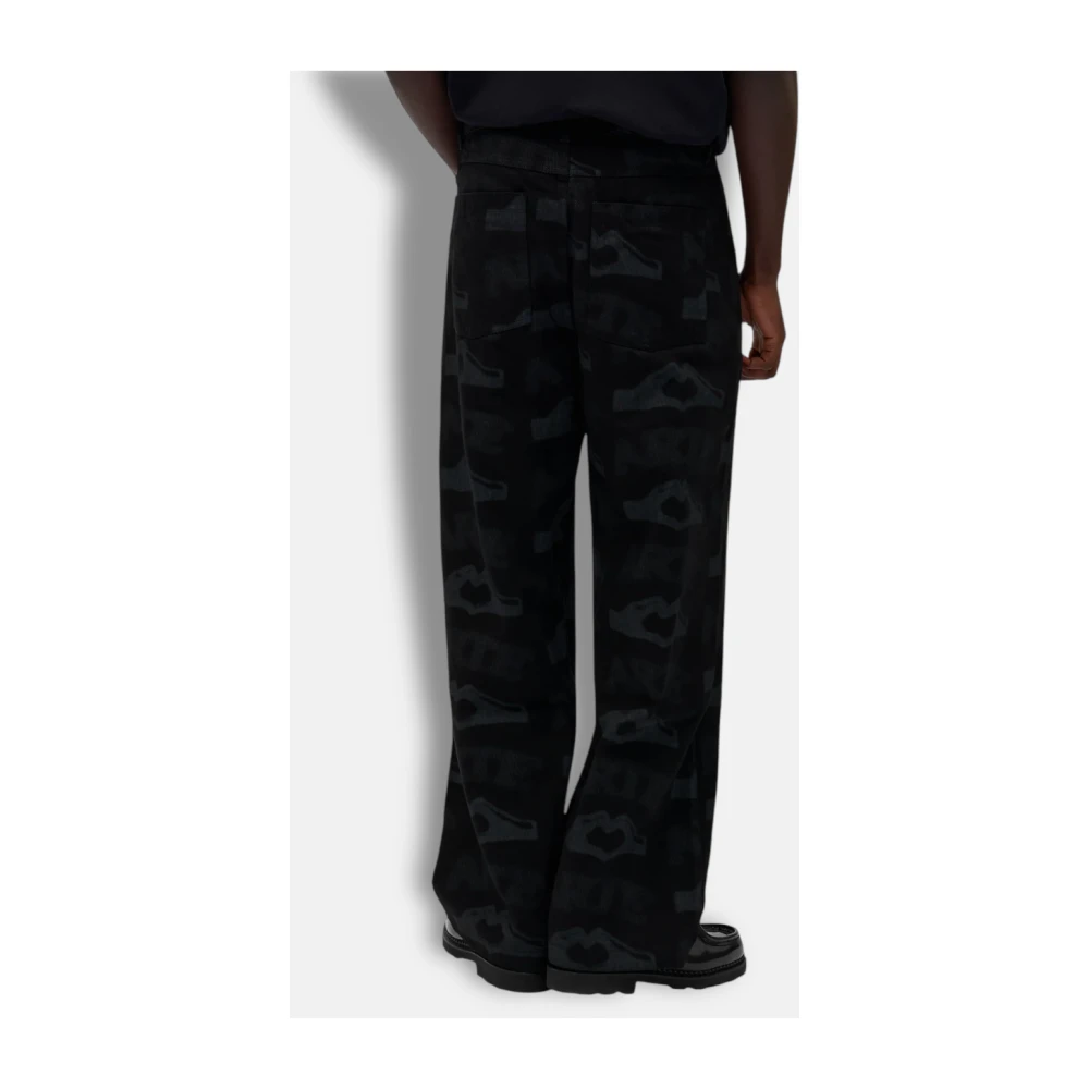 Arte Antwerp Broek met Hartenprint Black Heren