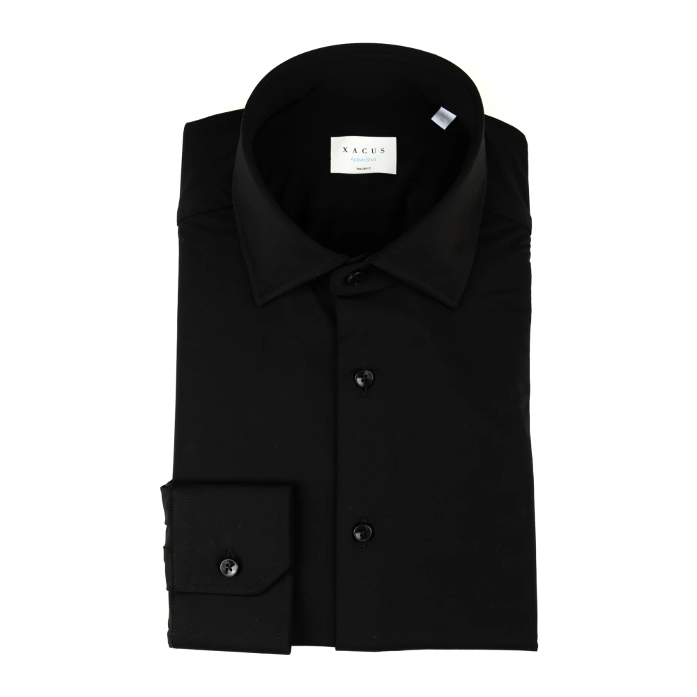 Xacus Zwarte Overhemd Camicia Black Heren