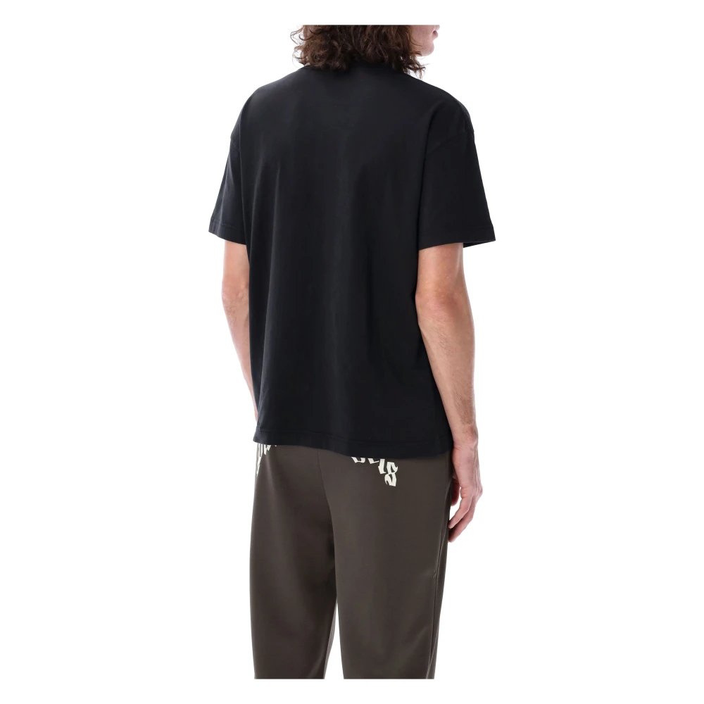 Palm Angels Gebogen Logo T-shirt Black Heren
