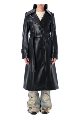 trench-coat-en-similicuir-noir