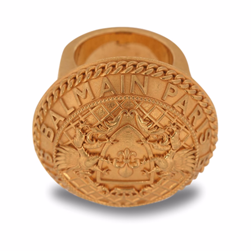 Goldfarbener Coin Ring aus Messing