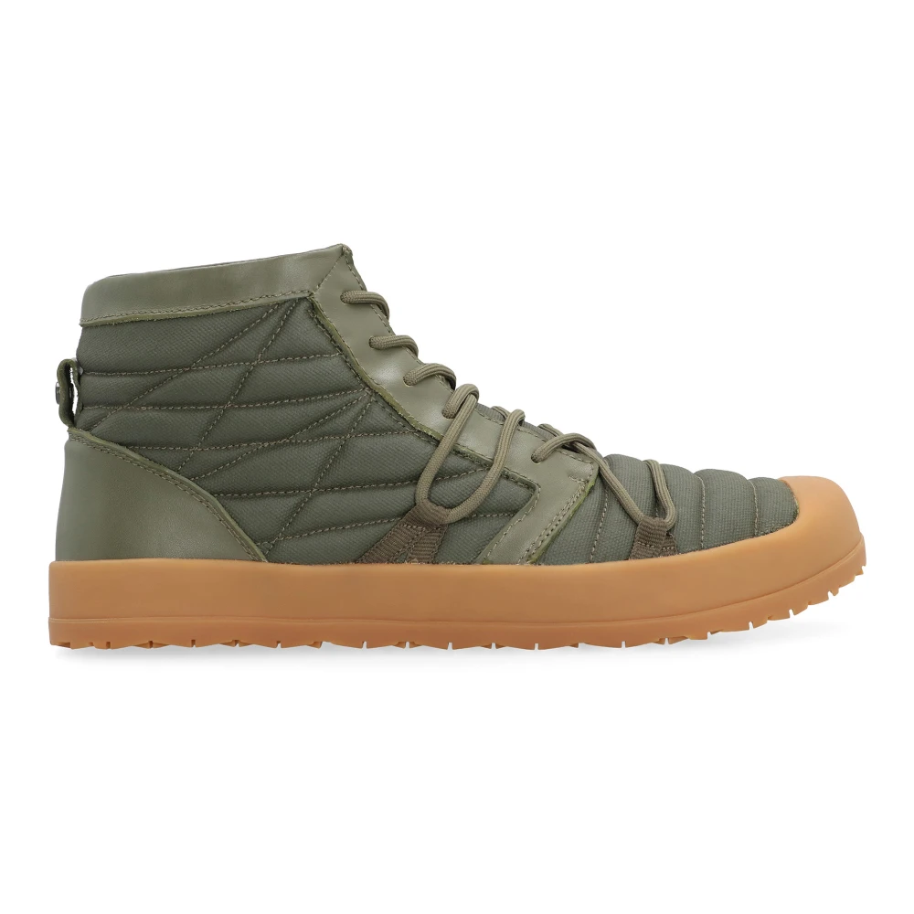 Volta Leren Mid-Top Sneakers met Rits Heren Schoenen Groen