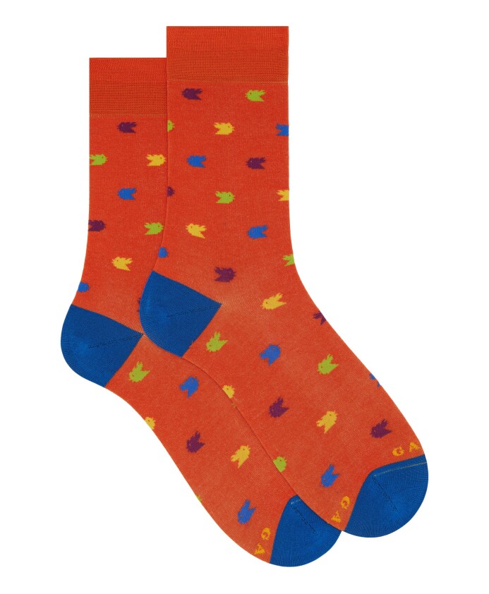 chaussettes-courtes-orange-en-coton-pour-hommes-avec-motif-de-petit-coq-colore