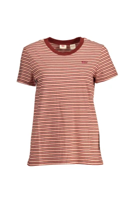 Röd Bomull Dam T-shirt