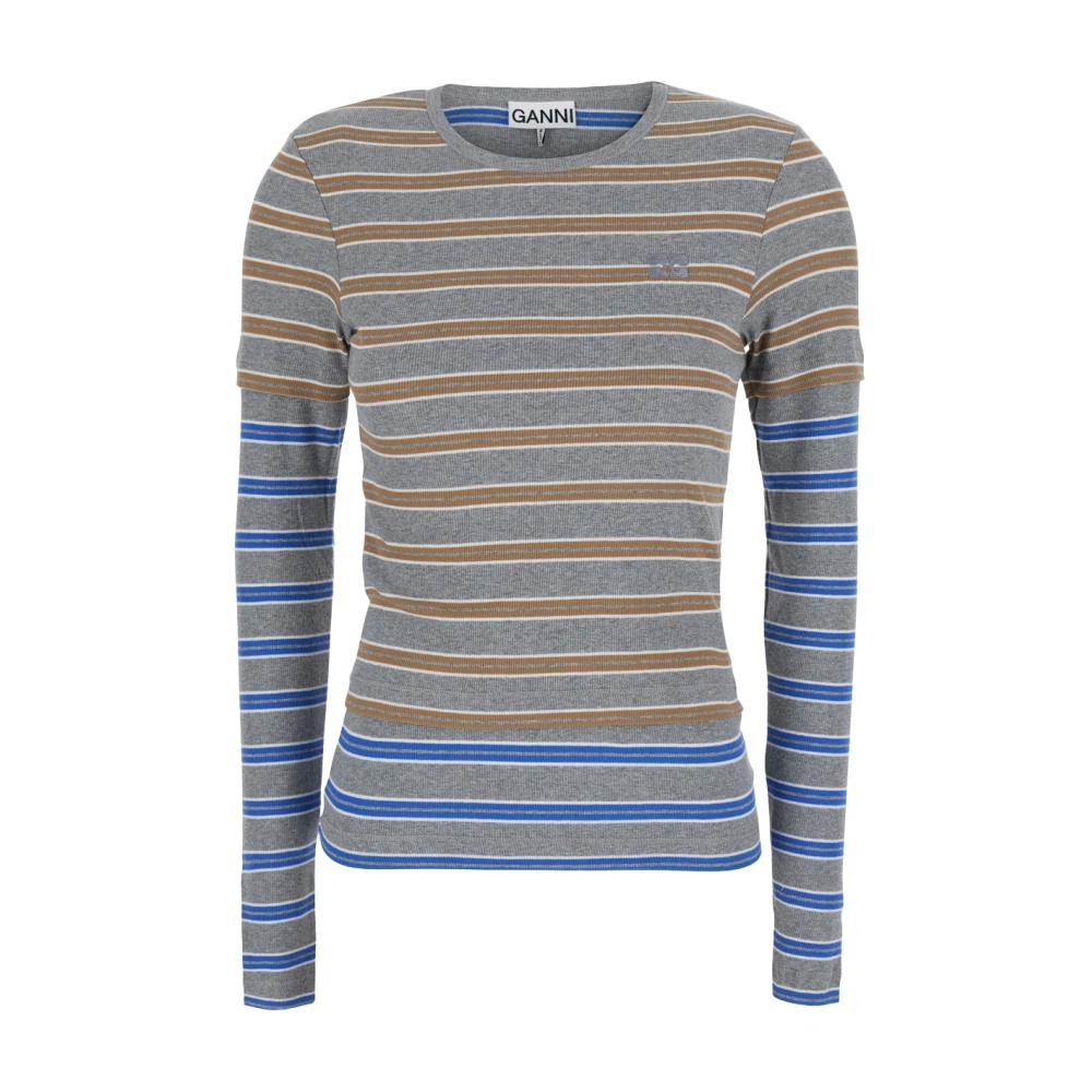 Ganni 799 Maglia Double Strong Blue - Immagine 4