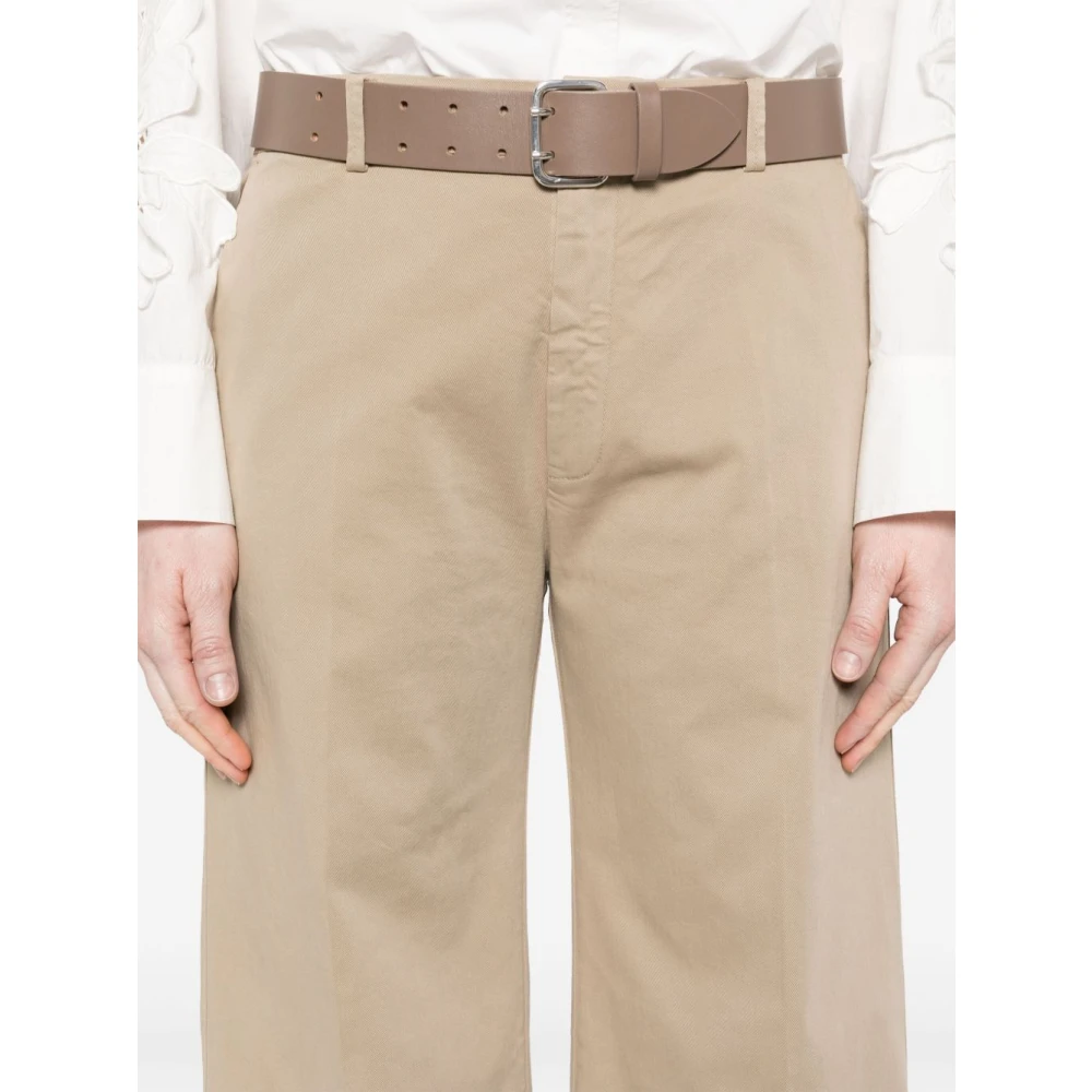 Forte Taupe Bruine Broek met Zakken Beige Dames