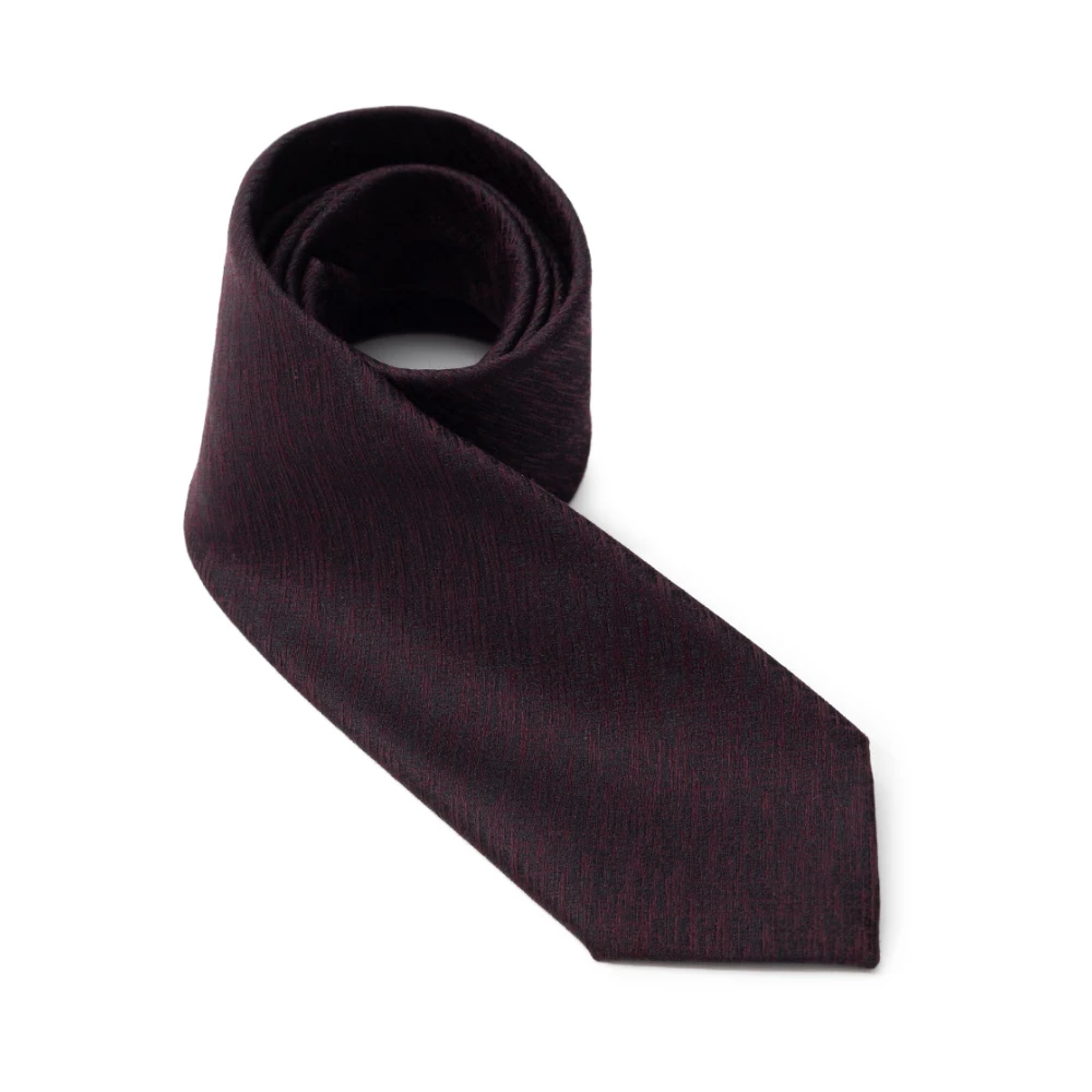 Dolce & Gabbana Zijden en wollen geborduurde stropdas Purple Heren