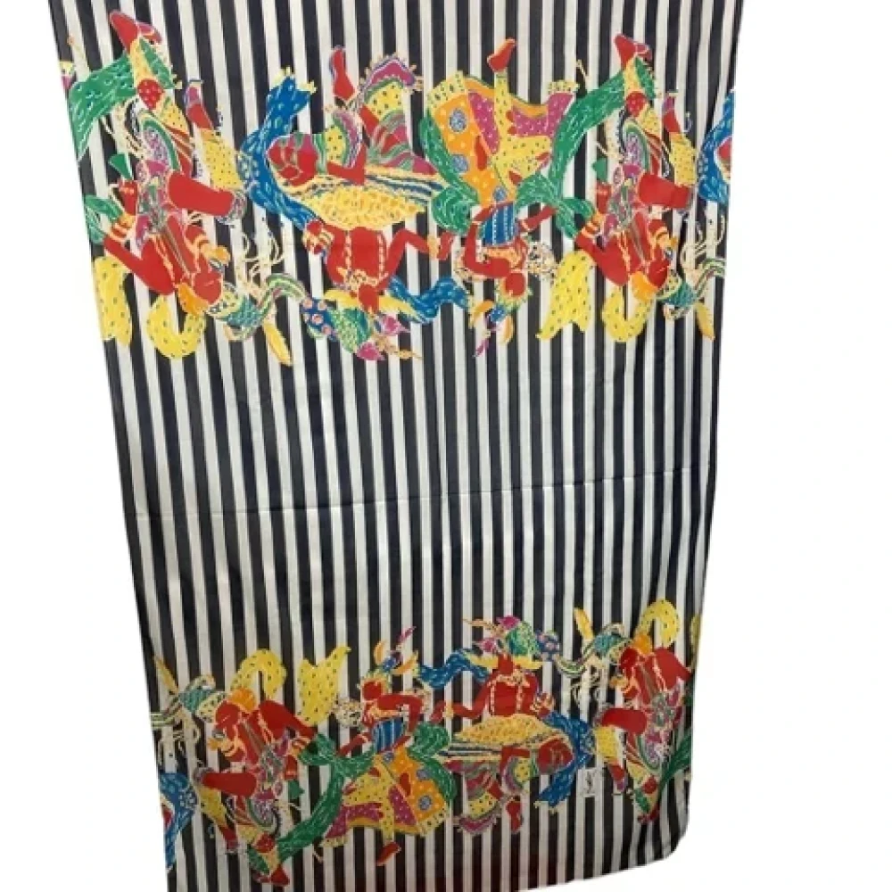 Yves Saint Laurent Vintage Pre-owned Cotton scarves Multicolor Dames