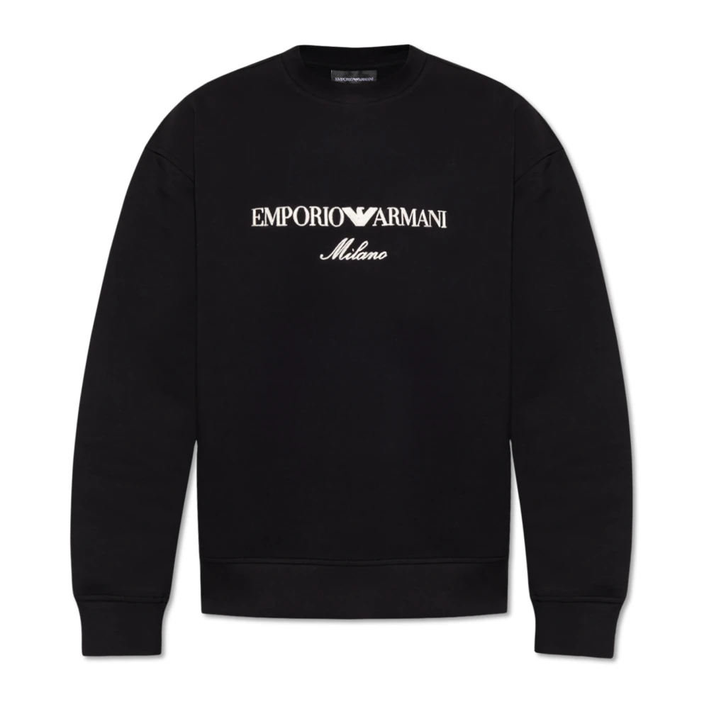 Emporio Armani Sweatshirt met logo Blue Heren