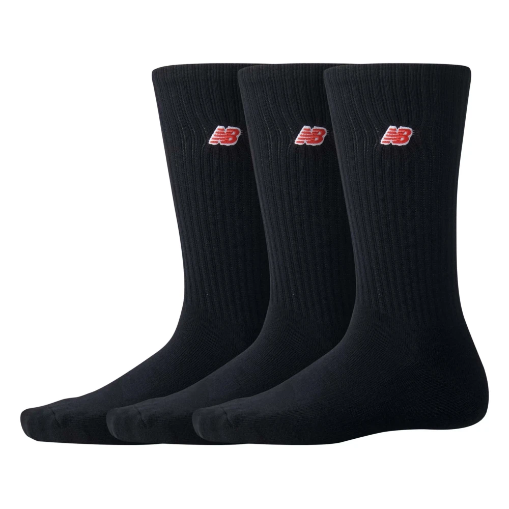 New Balance NB Patch Logo Crew Pack 3 Socks Black Unisex