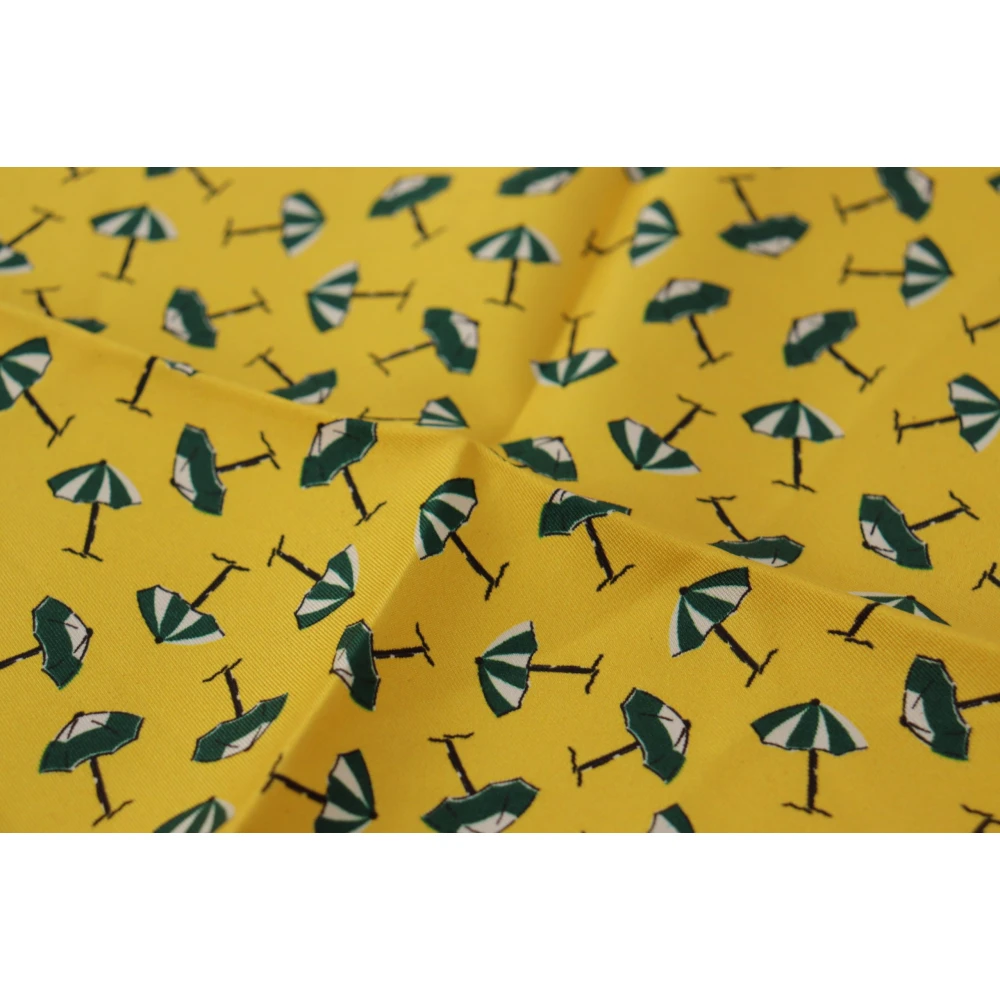 Dolce & Gabbana Luxe Zijden Sjaal voor Mannen Yellow Heren