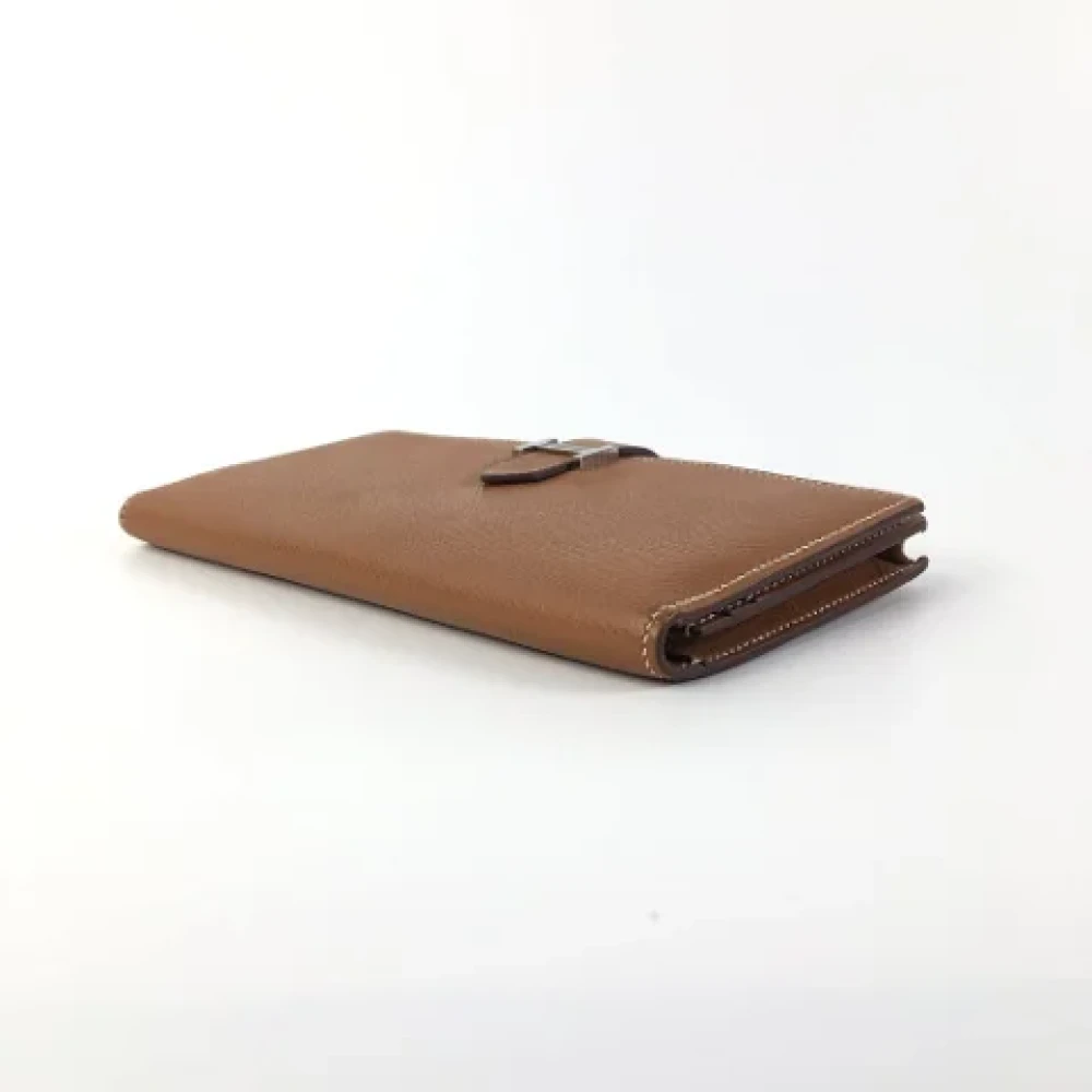 Hermès Vintage Pre-owned Leather wallets Brown Dames