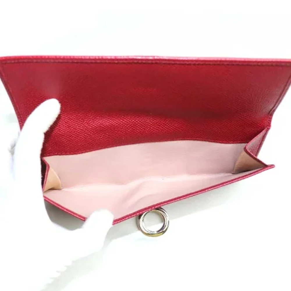 Bvlgari Vintage Pre-owned Leather wallets Red Dames