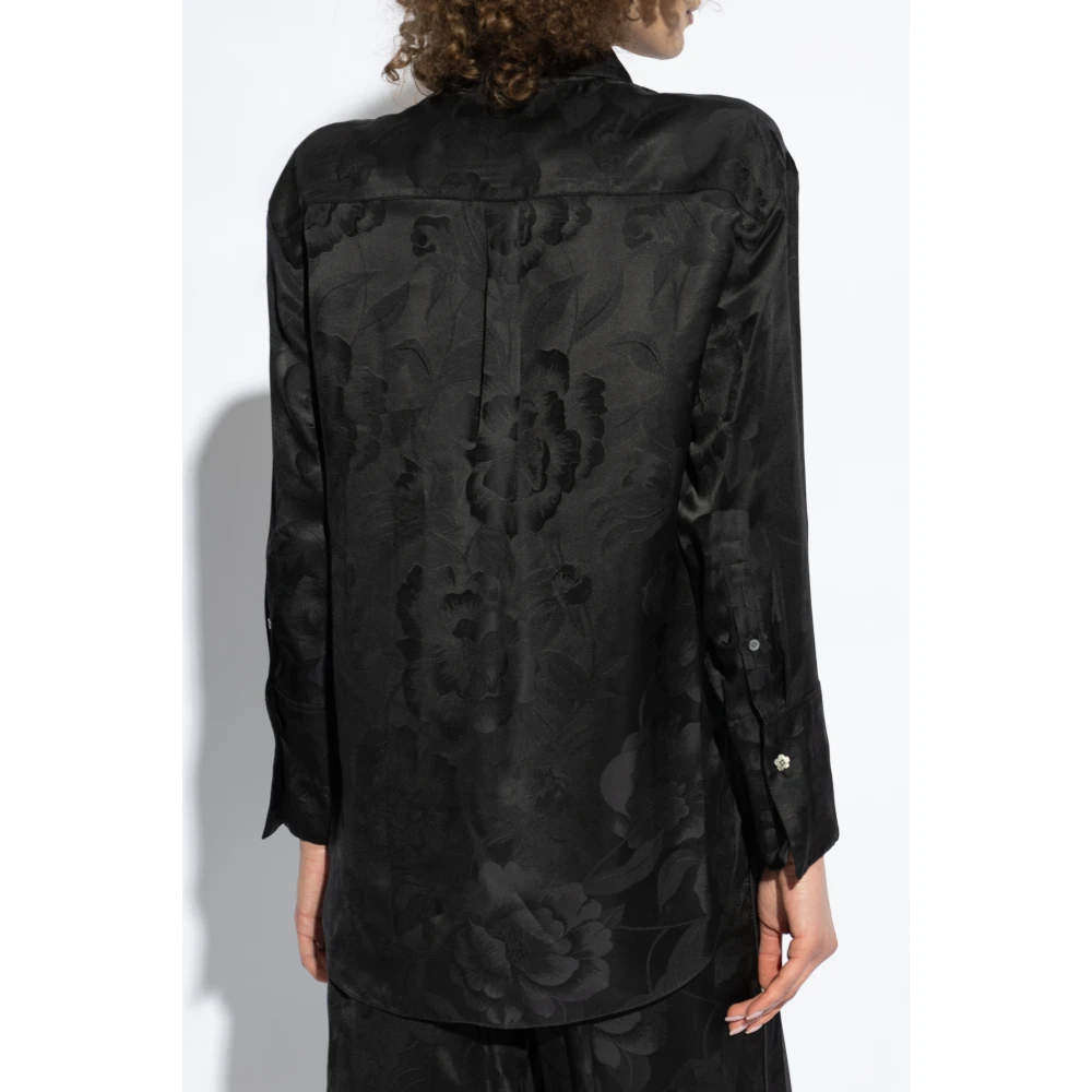 Kenzo Overhemd met bloemenpatroon Black Dames