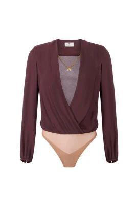 Georgette Bodysuit med halsband med hänge
