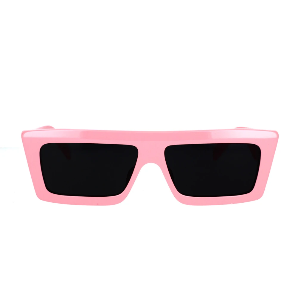 Celine Glamorösa fyrkantiga solglasögon i rosa acetat med grå organiska linser Pink, Herr