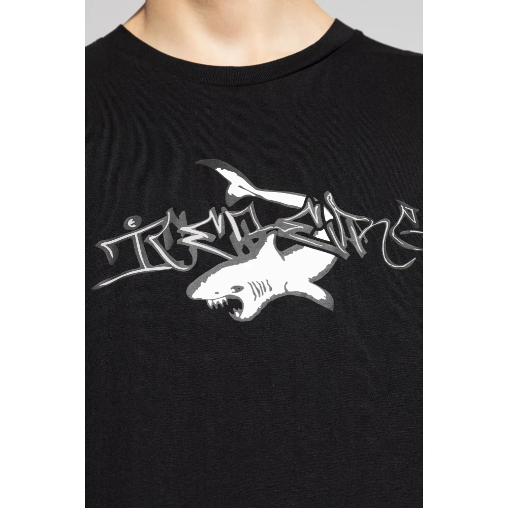 Iceberg Bedrukt T-shirt Black Heren