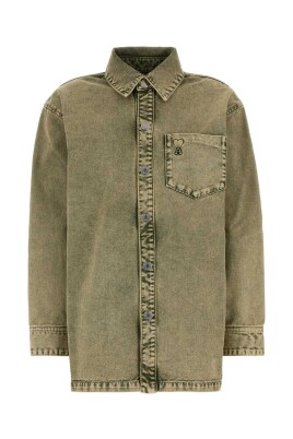 oversize-army-green-denim-shirt
