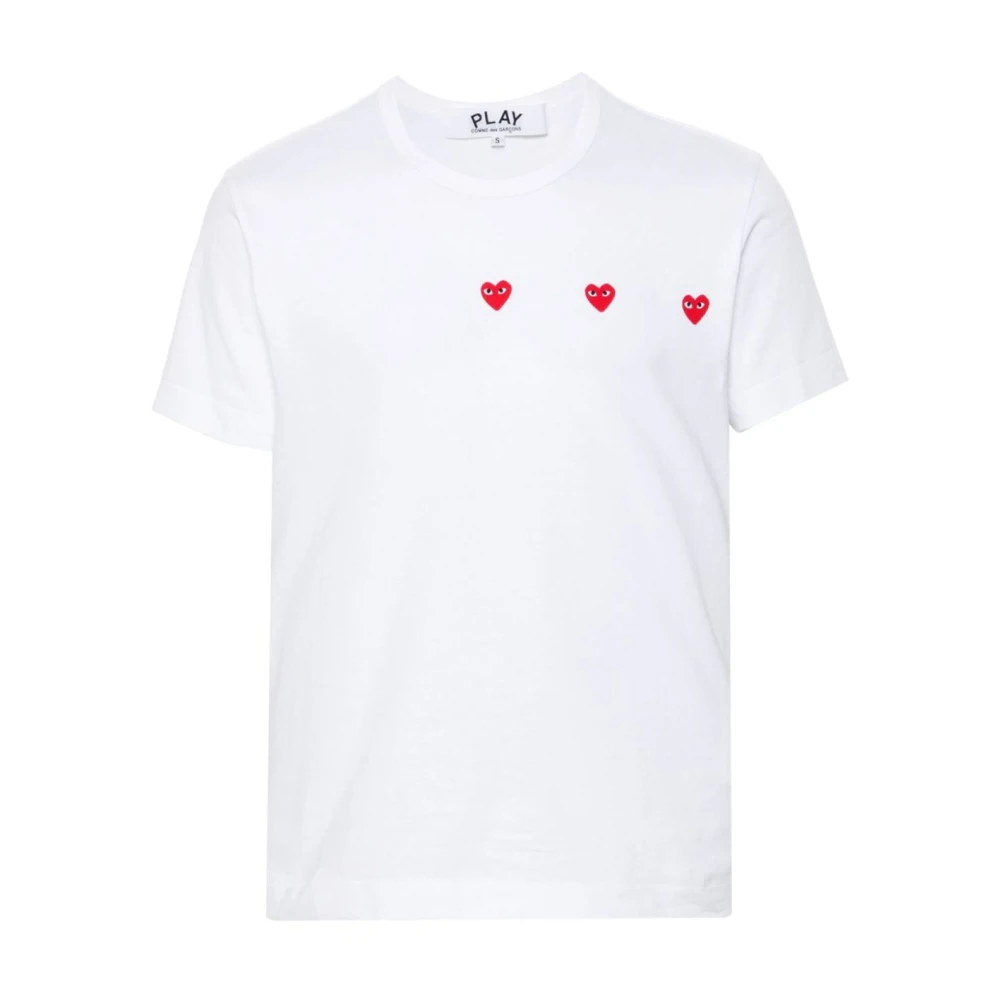 Comme des Garçons Play T-shirt met bedrukt logo White Dames