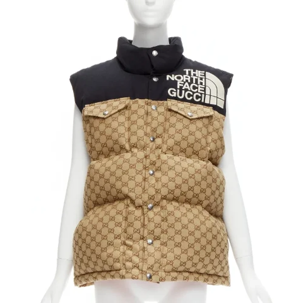 Gucci Vintage Pre-owned Cotton outerwear Beige Dames