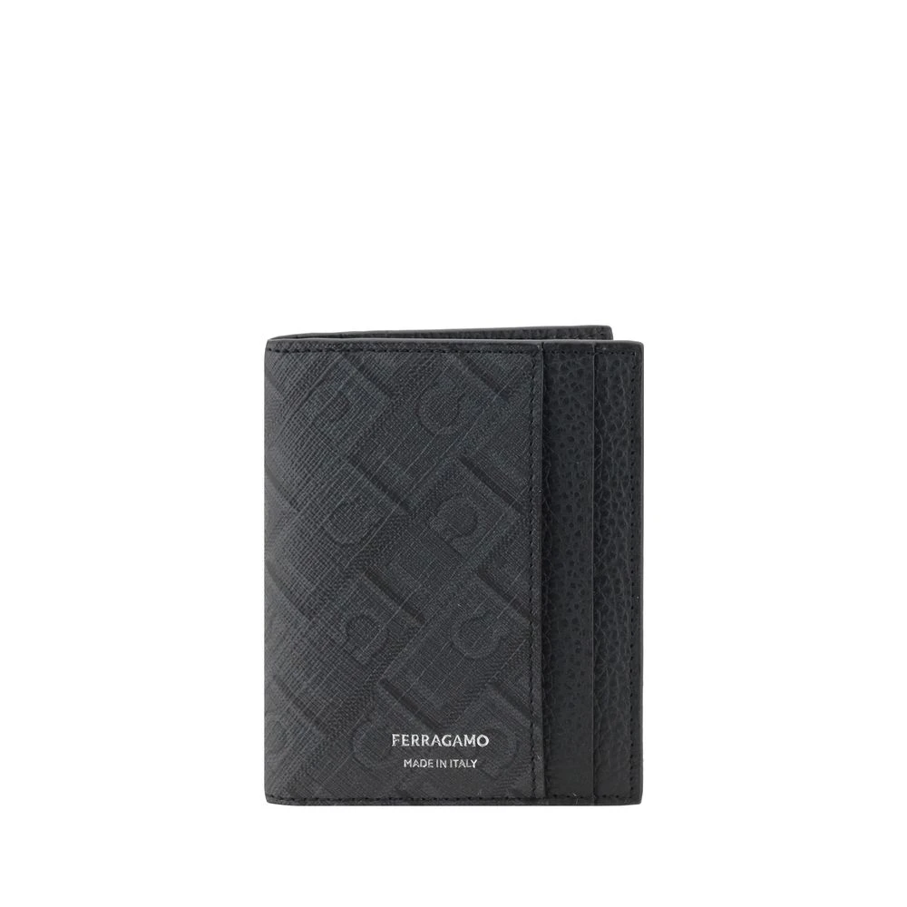 Ferragamo Men's Black Monogram Credit Card Holder - Image 3