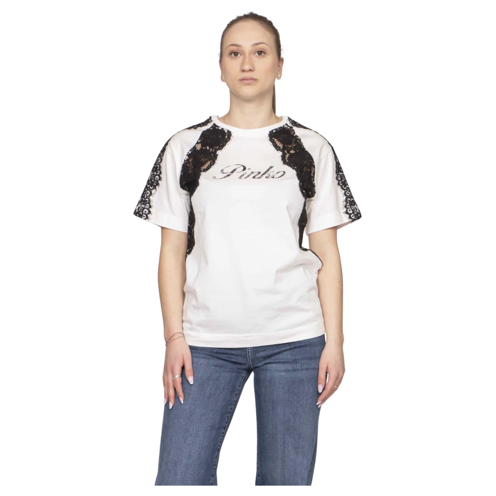 Pinko Women's White Maglia Esther - T-Shirts - Xs - Tops