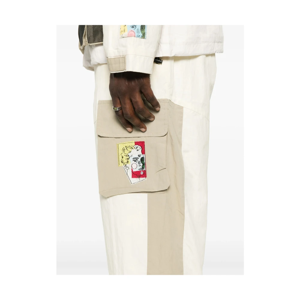 KidSuper Studios Beige Cargo Broek met Trekkoord Taille Beige Heren