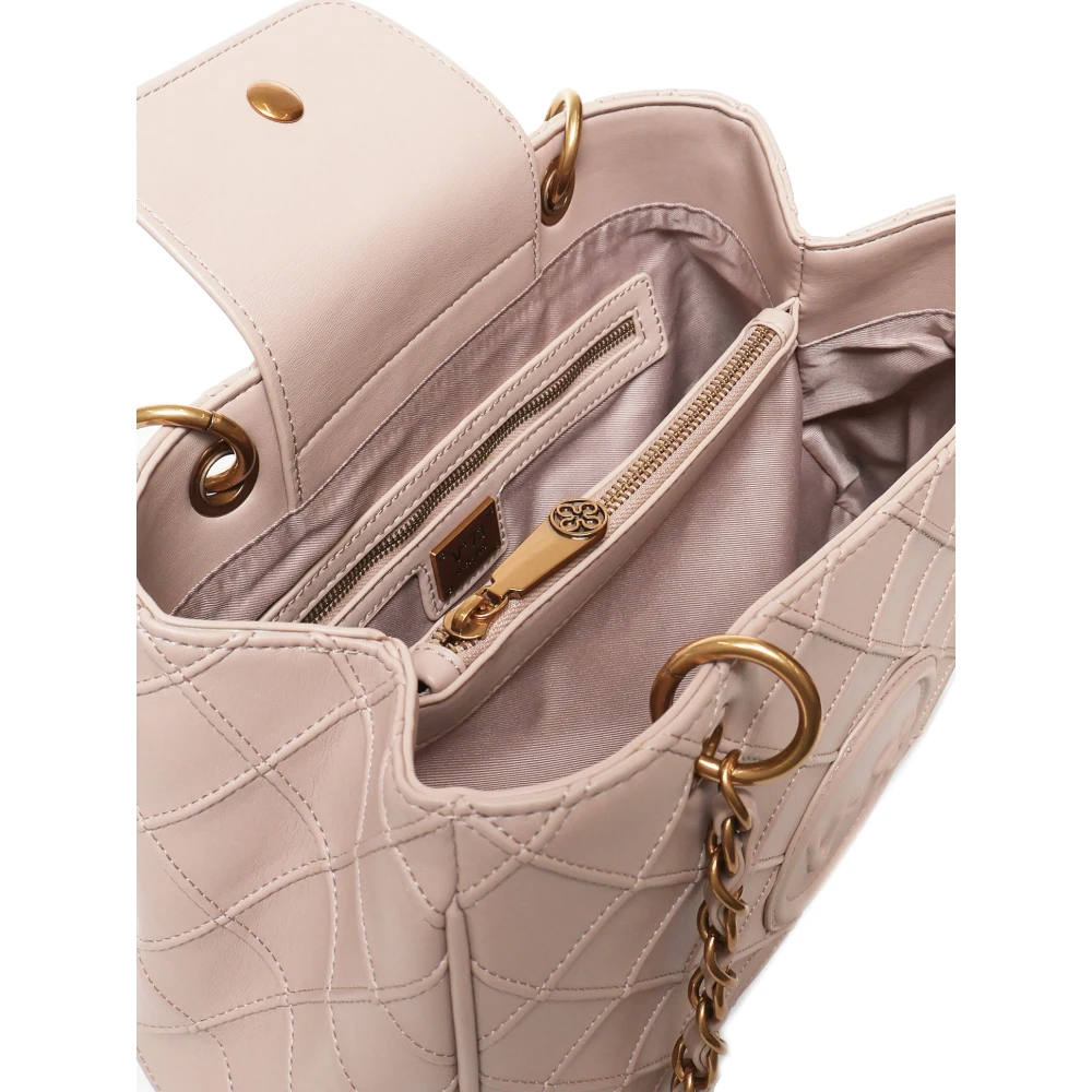 V73 Schoudertas met drie compartimenten en kettinghandvatten Beige Dames