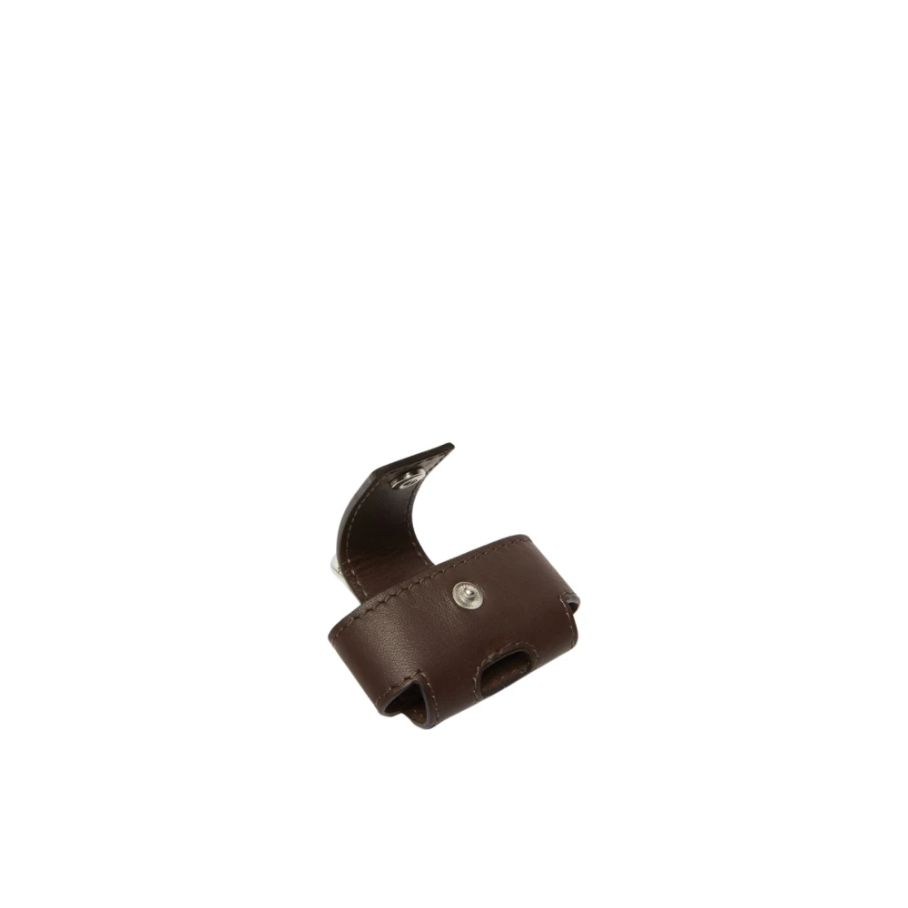 Max Mara Weekend Läder AirPods Pro Fodral med Pasticcino Detalj Brown, Dam