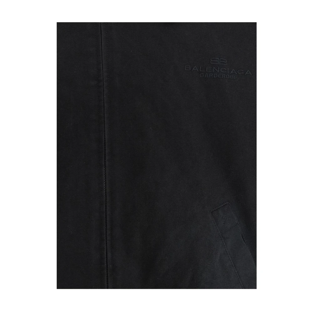 Balenciaga Stijlvolle Oversized Jas met Dubbele Rits Black Heren