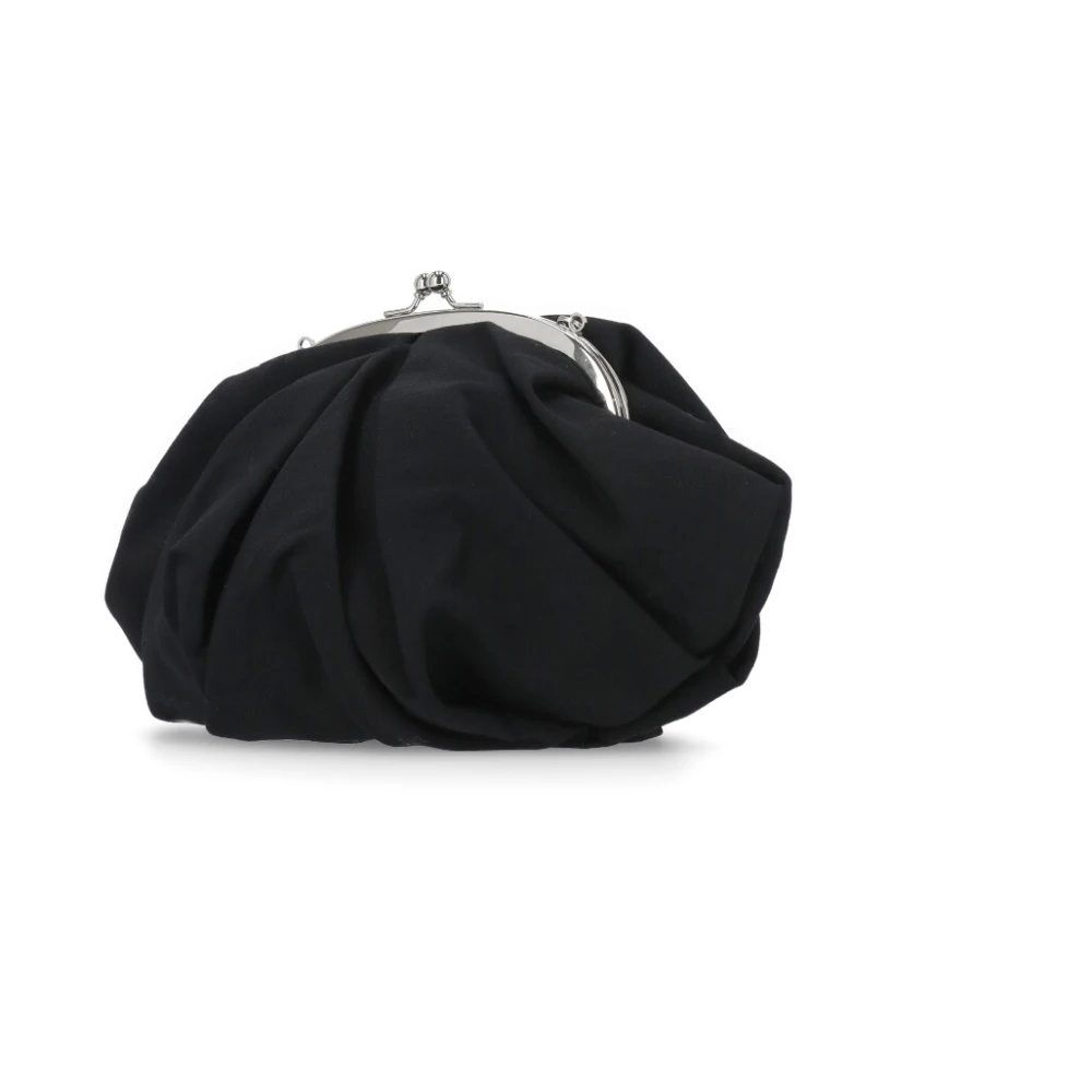Y-3 Zwarte Katoenen Schoudertas met Interlocking Sluiting Black Dames