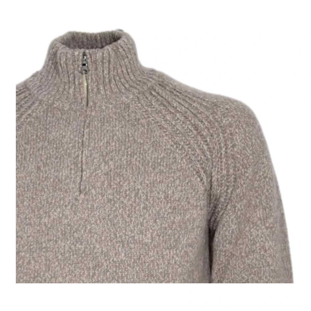 PAUL & SHARK Hoge Hals Half Zip Sweater Beige Melange Beige Heren