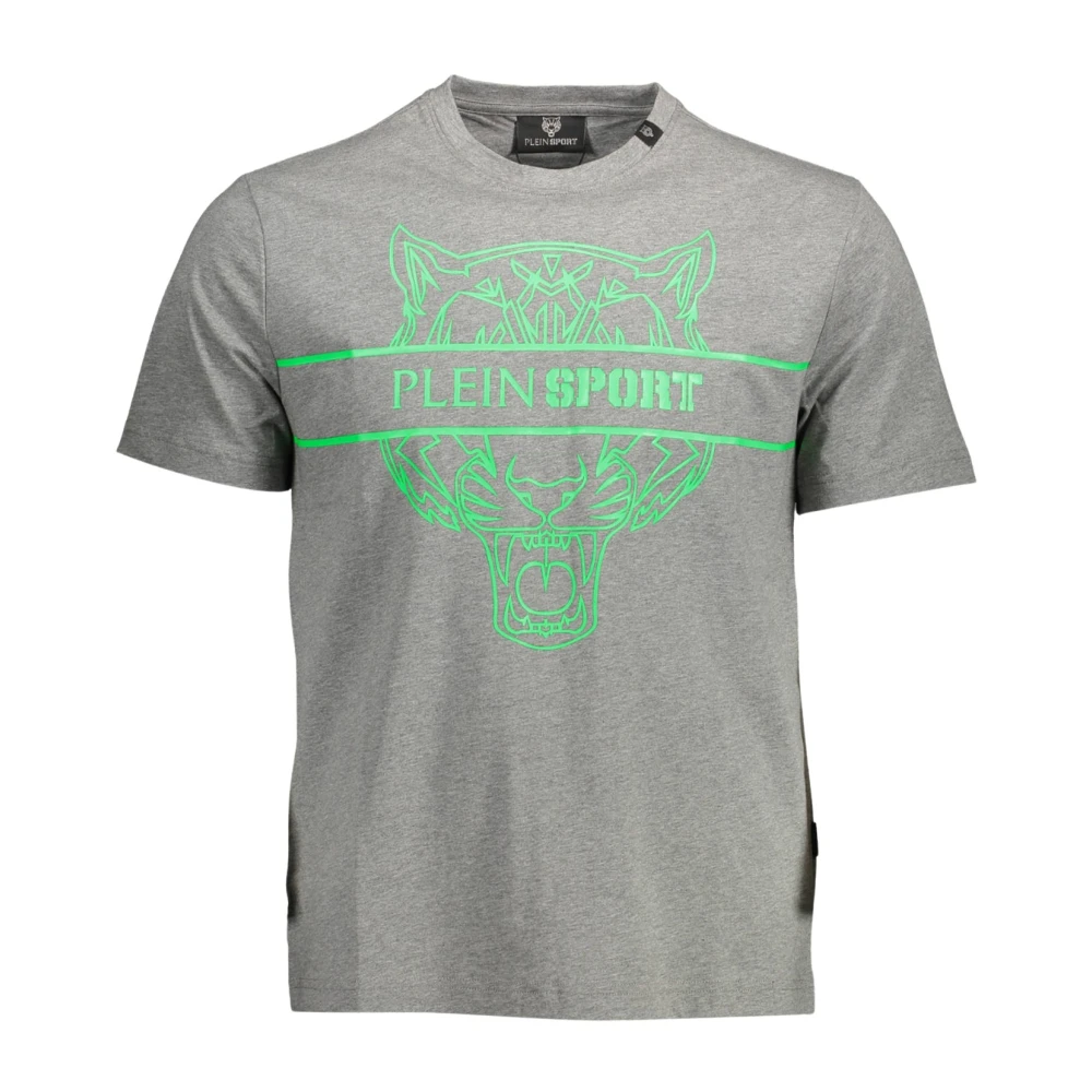 Plein Sport Men's Gray Training T-Shirts & Tops, Xl, Tips112 T-Shirt