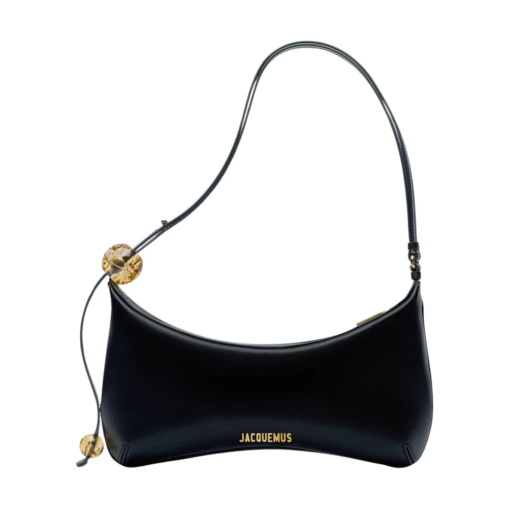 Jacquemus Le Bisou Perle Shoulder Bag - Frau Schultertaschen Black One Size - Immagine 4