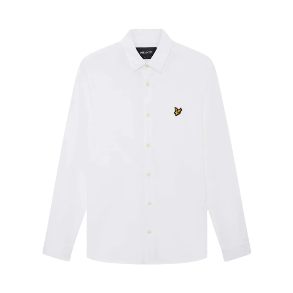 Lyle & Scott Unisex Bianco Camicia Pique - Immagine 2