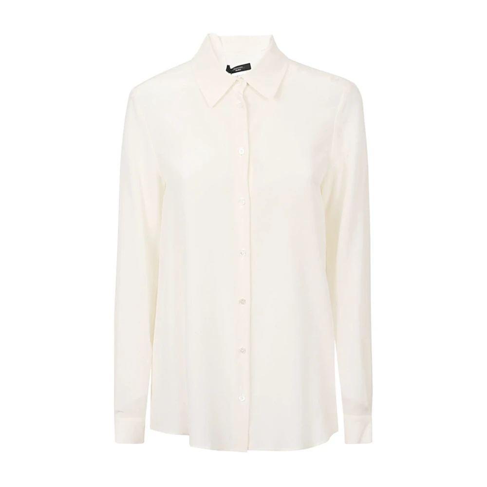 Max Mara Weekend Klassieke zijden blouse White Dames