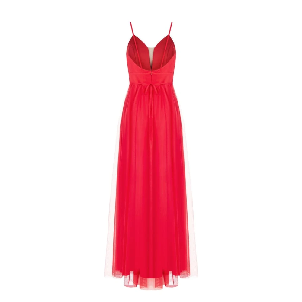 RINASCIMENTO Effen Maxi-jurk met Juweeldetails Red Dames