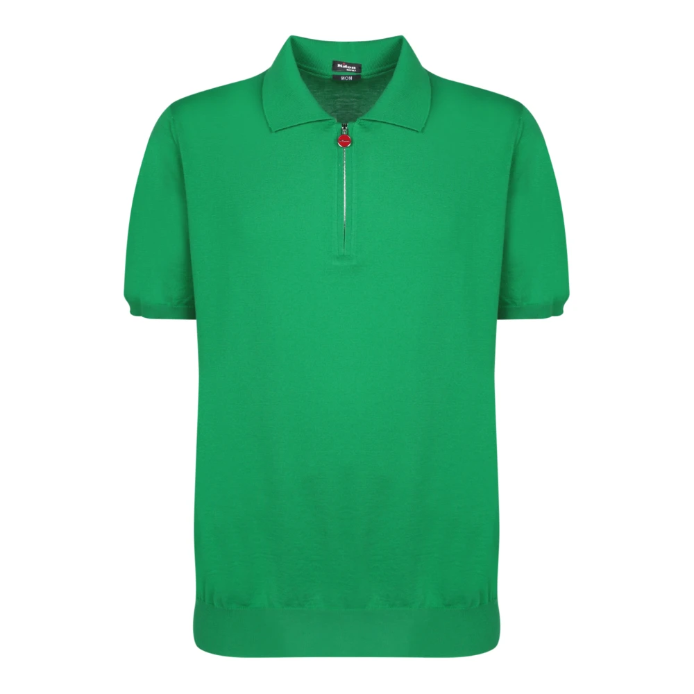 Kiton Groene T-shirts Polos Ss24 Green Heren