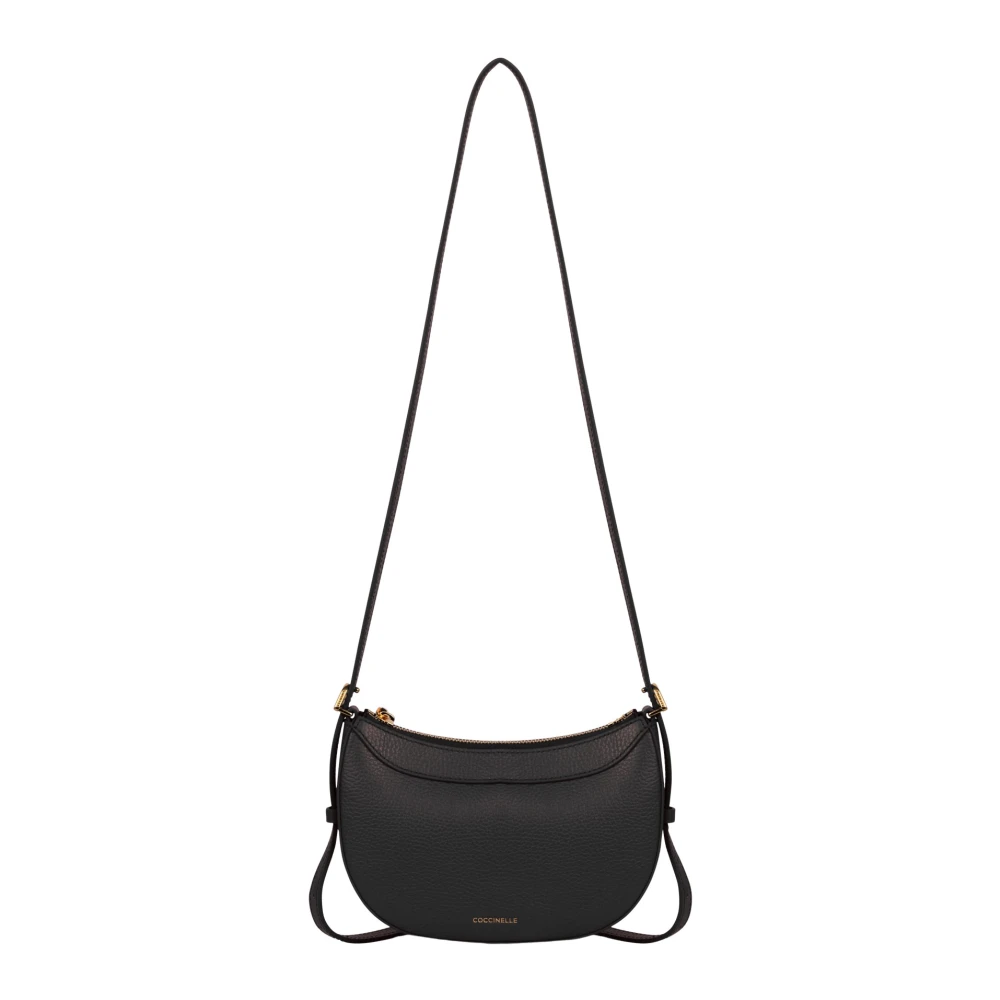 Coccinelle Whisper Schoudertas met Plectrum Detail Black Dames