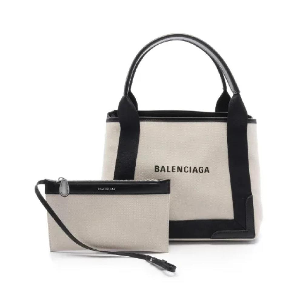 Balenciaga Vintage Pre-owned Cotton balenciaga-bags Beige Dames
