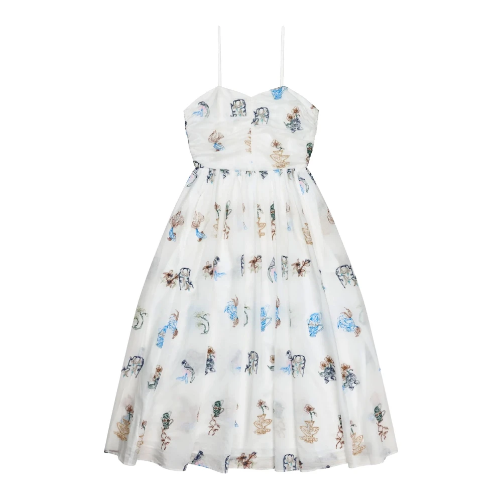 Munthe Women's White Midi Dresses, Xs, Midi Dress
